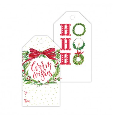 Christmas Gift Tags, Warm Wishes/Ho Ho Ho, Roseanne Beck